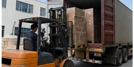 Container loading and export shipping area