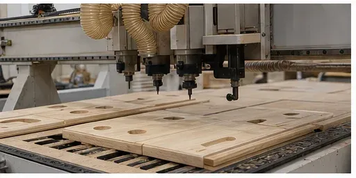 Wood cutting equipment and CNC production area