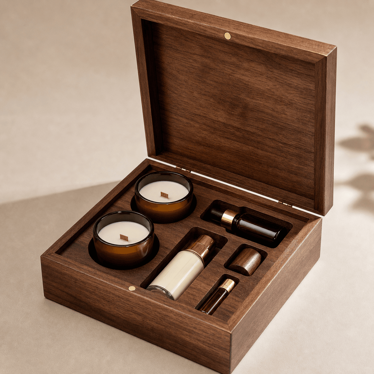 Wooden Gift Box with Magnetic Lid