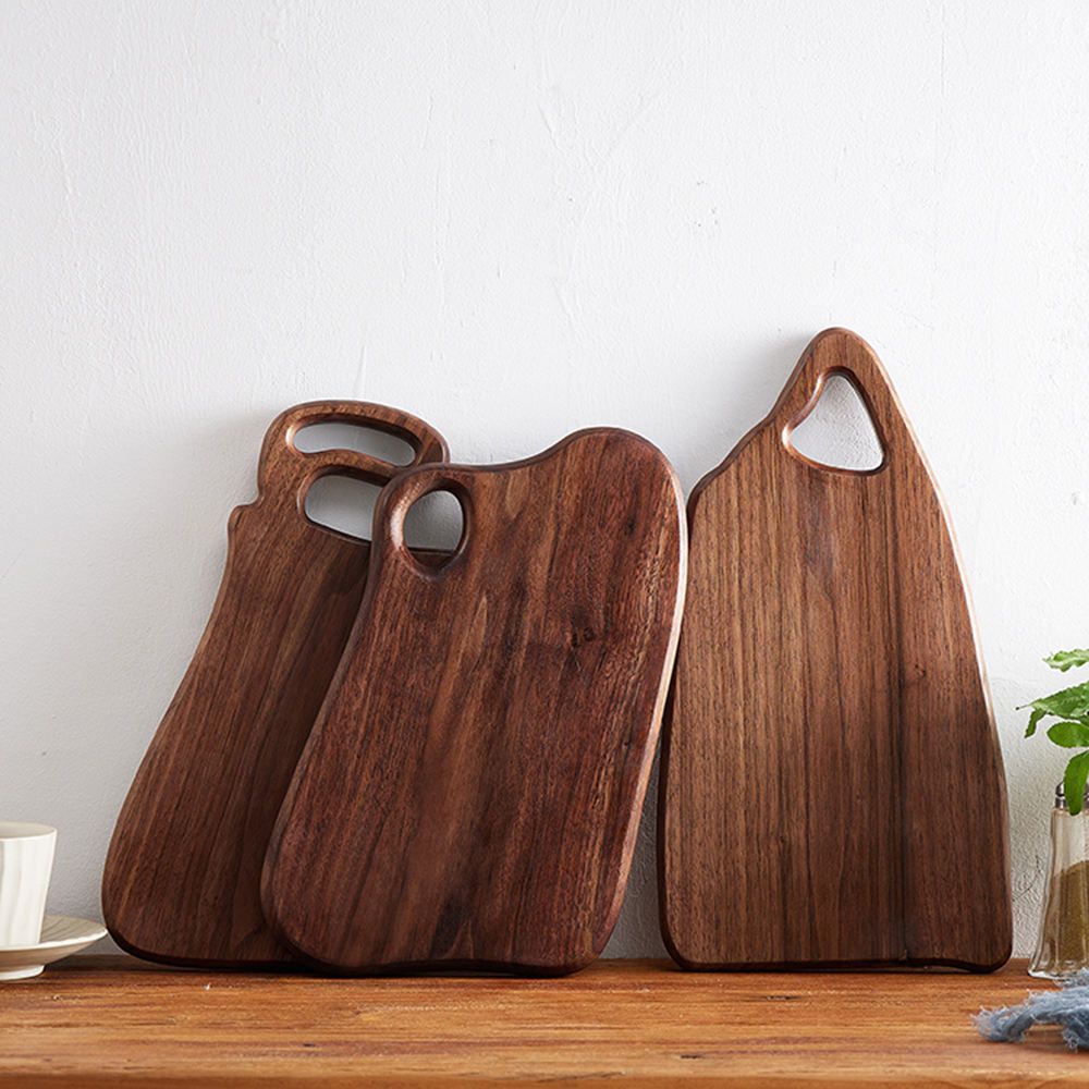 Creative Black Walnut Wood Cutting Board Set with Handle