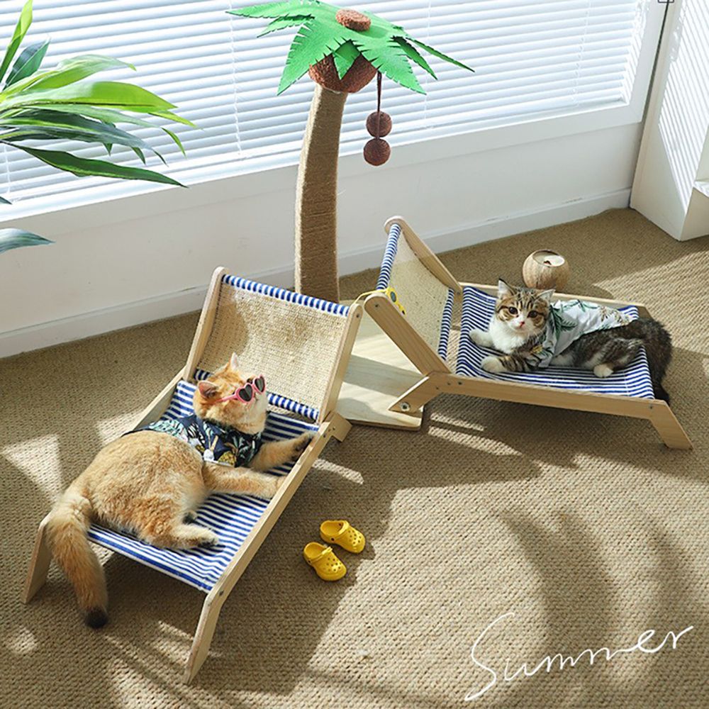 Wooden Cat Scratching Post with Sisal