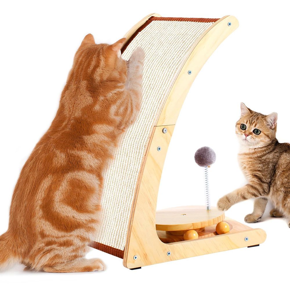 Cat Toy with Spring and Transparent Ball