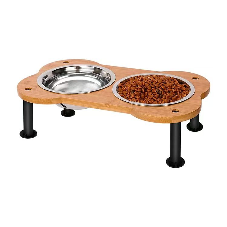 Bone-Shaped Elevated Pet Feeder