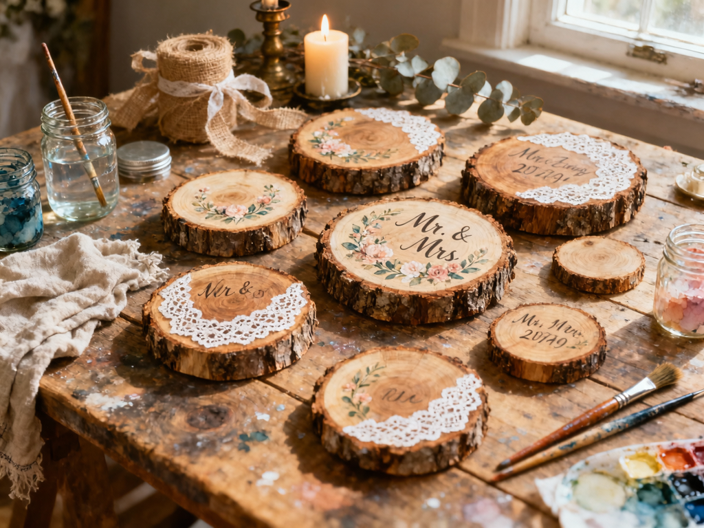 Natural Wood Slices for Wedding Decor - 3