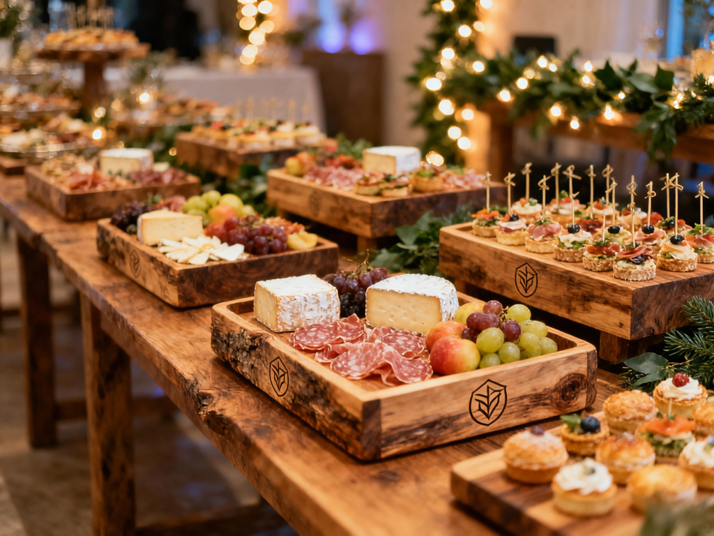 Wooden Serving Tray for Events - 3