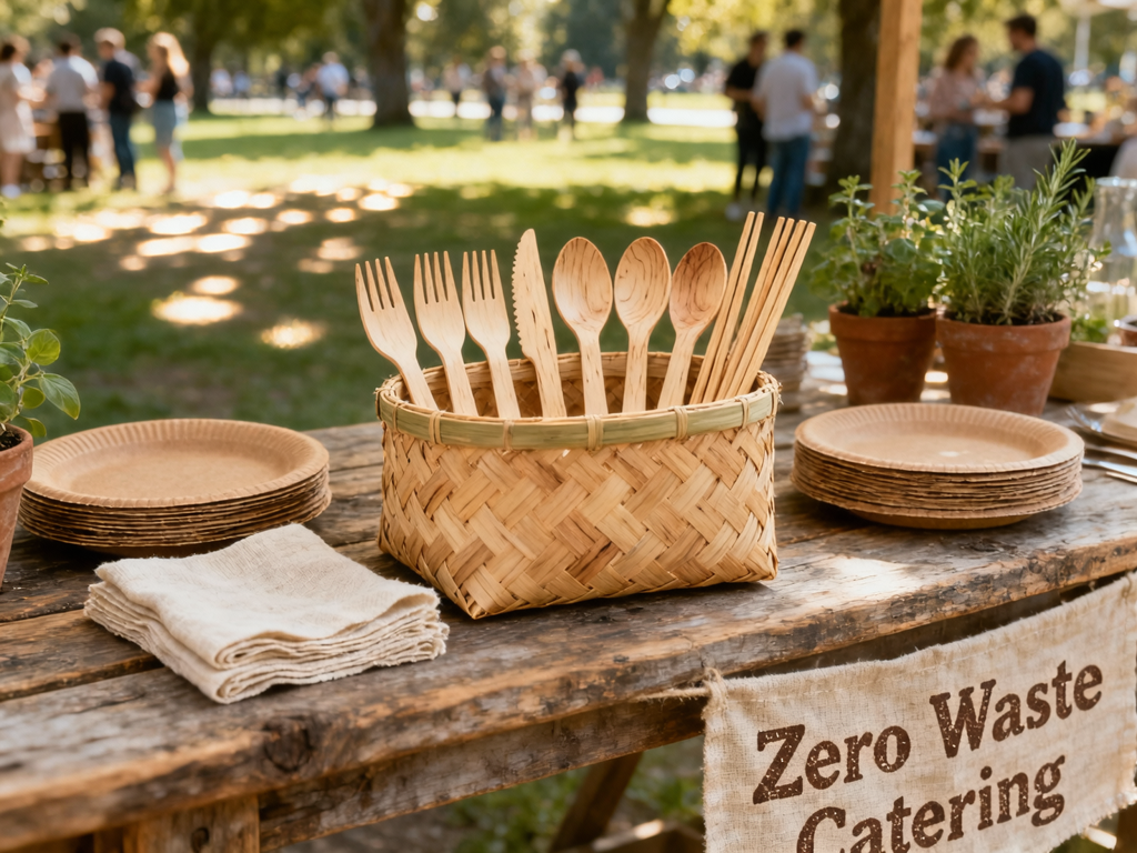Wooden Utensil Set for Catering