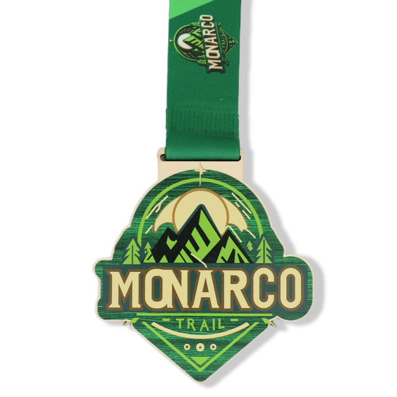 custom 3D wooden marathon medal for sports awards fun run trail race and event souvenirs 1