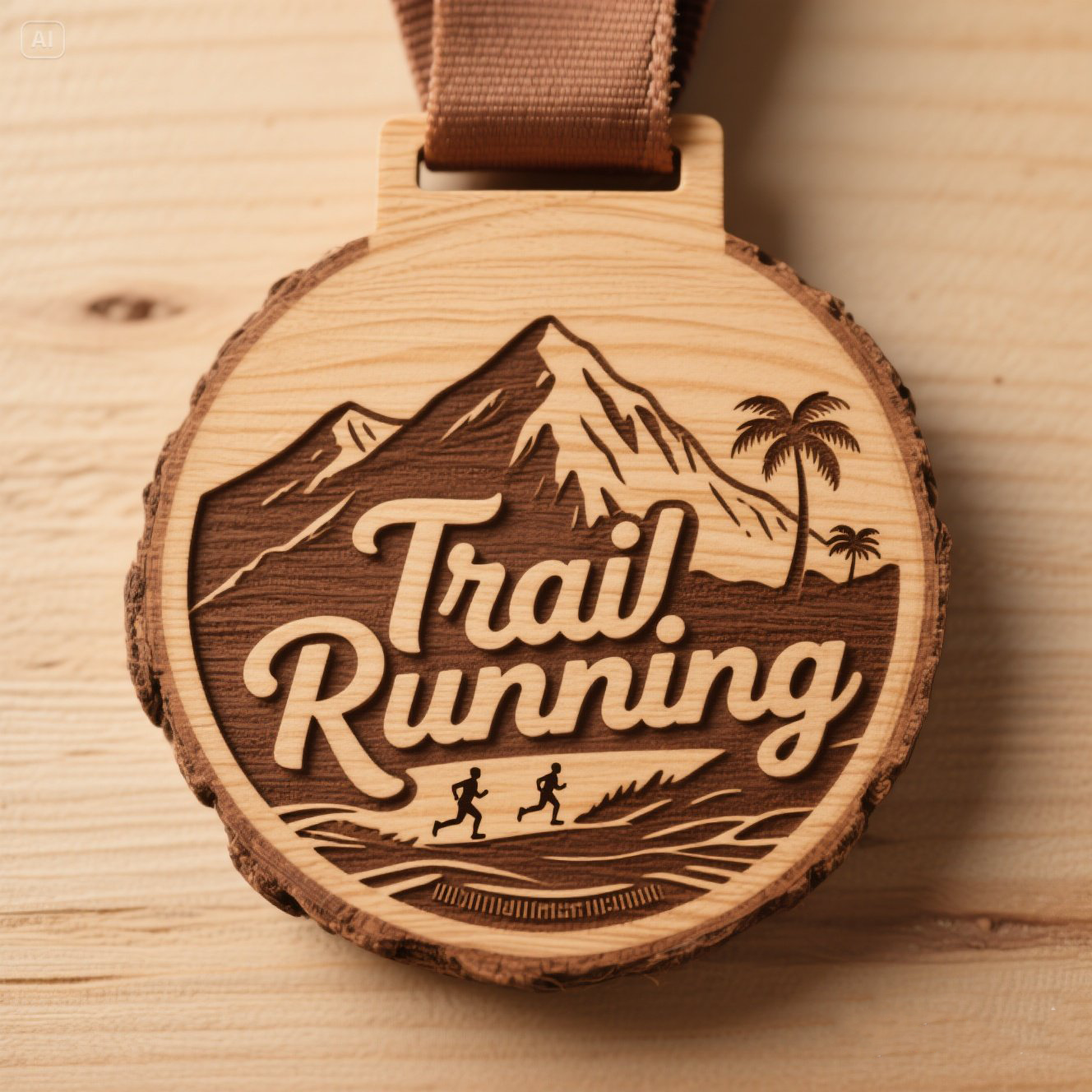 custom 3D wooden marathon medal for sports awards fun run trail race and event souvenirs 2