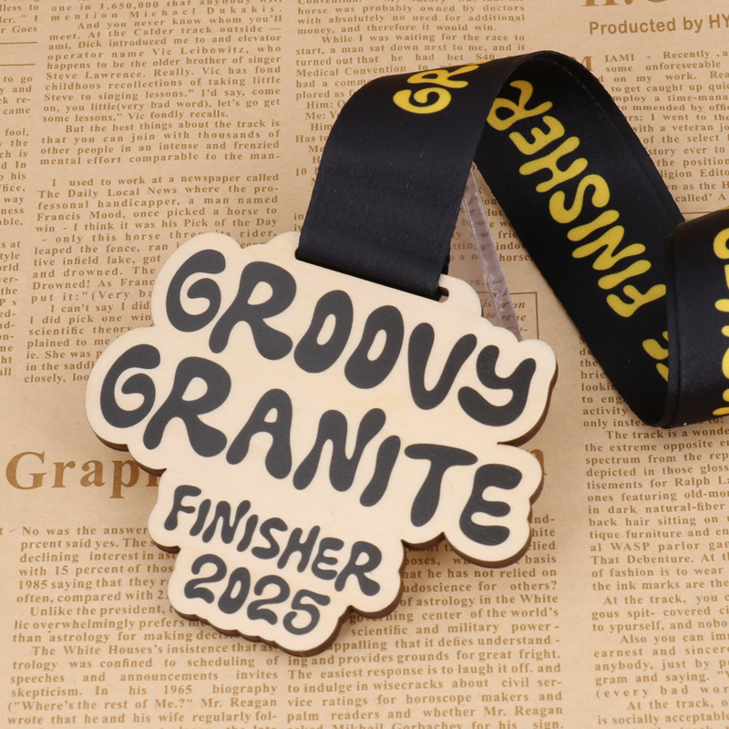 custom 3D wooden marathon medal for sports awards fun run trail race and event souvenirs 5