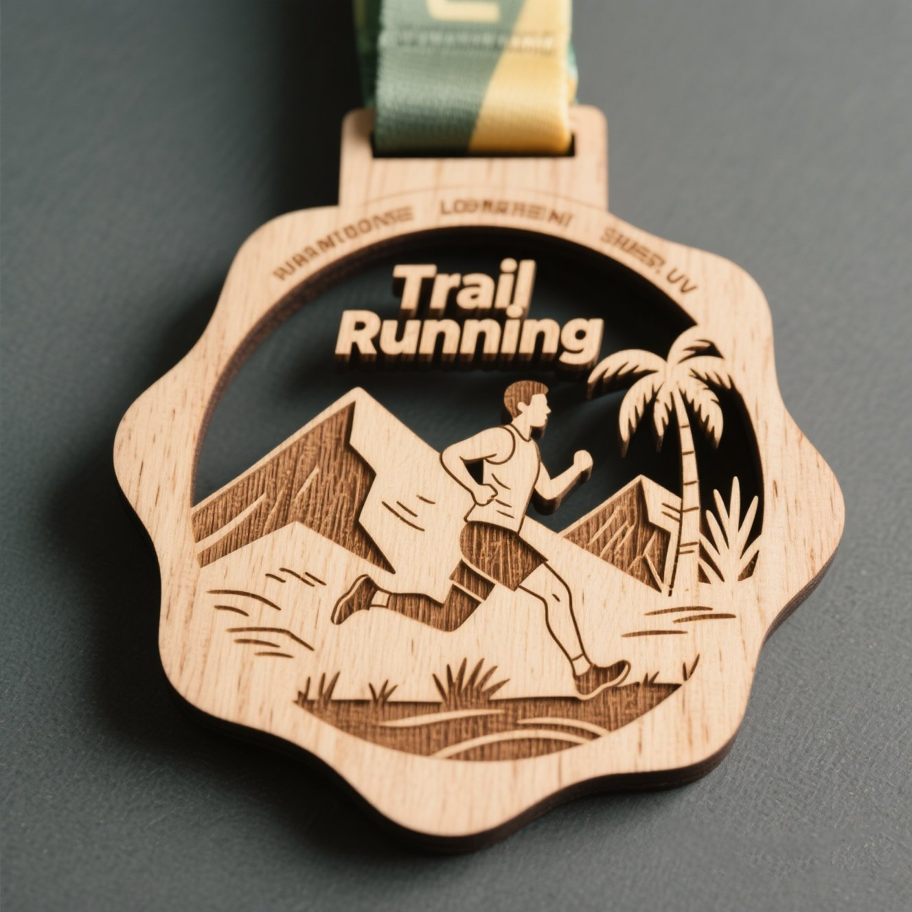 custom 3D wooden marathon medal for sports awards fun run trail race and event souvenirs 6