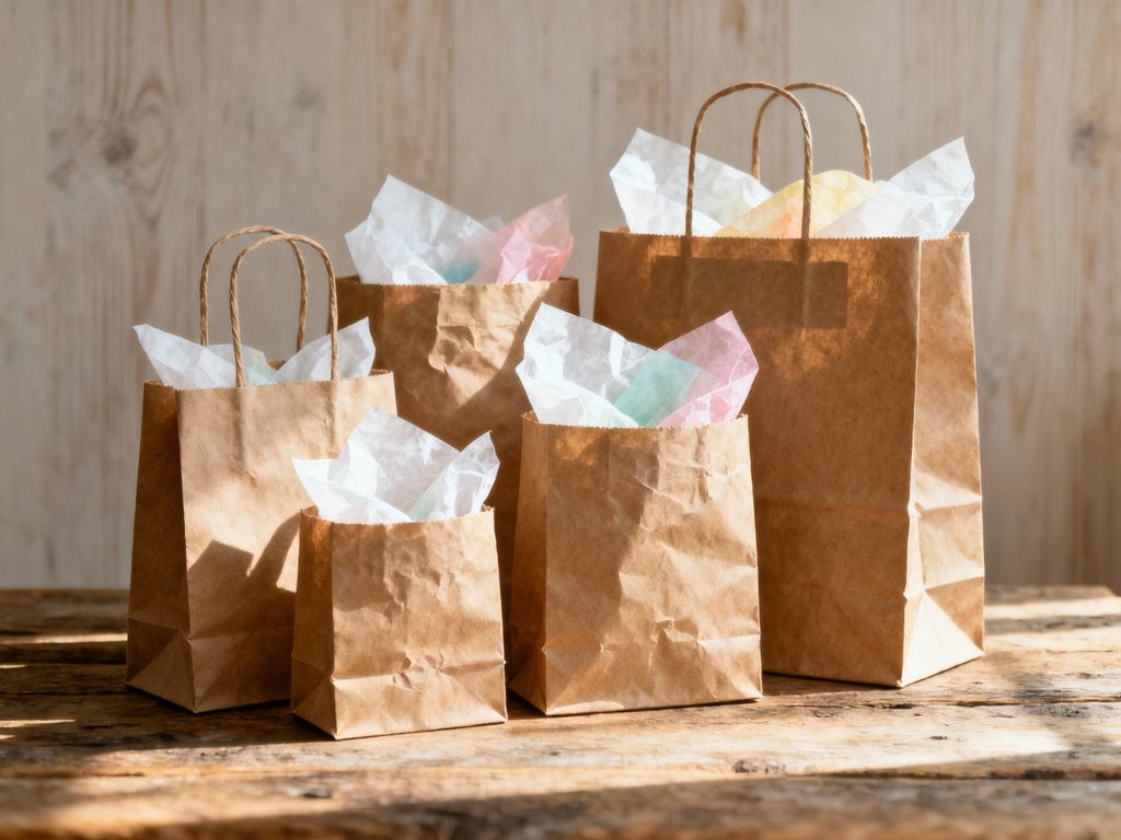 Kraft Paper Gift Bags Set