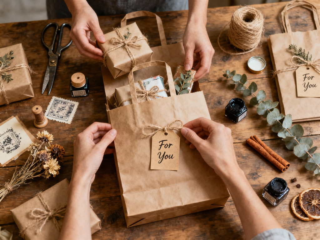 Kraft Paper Gift Bags Set - 2