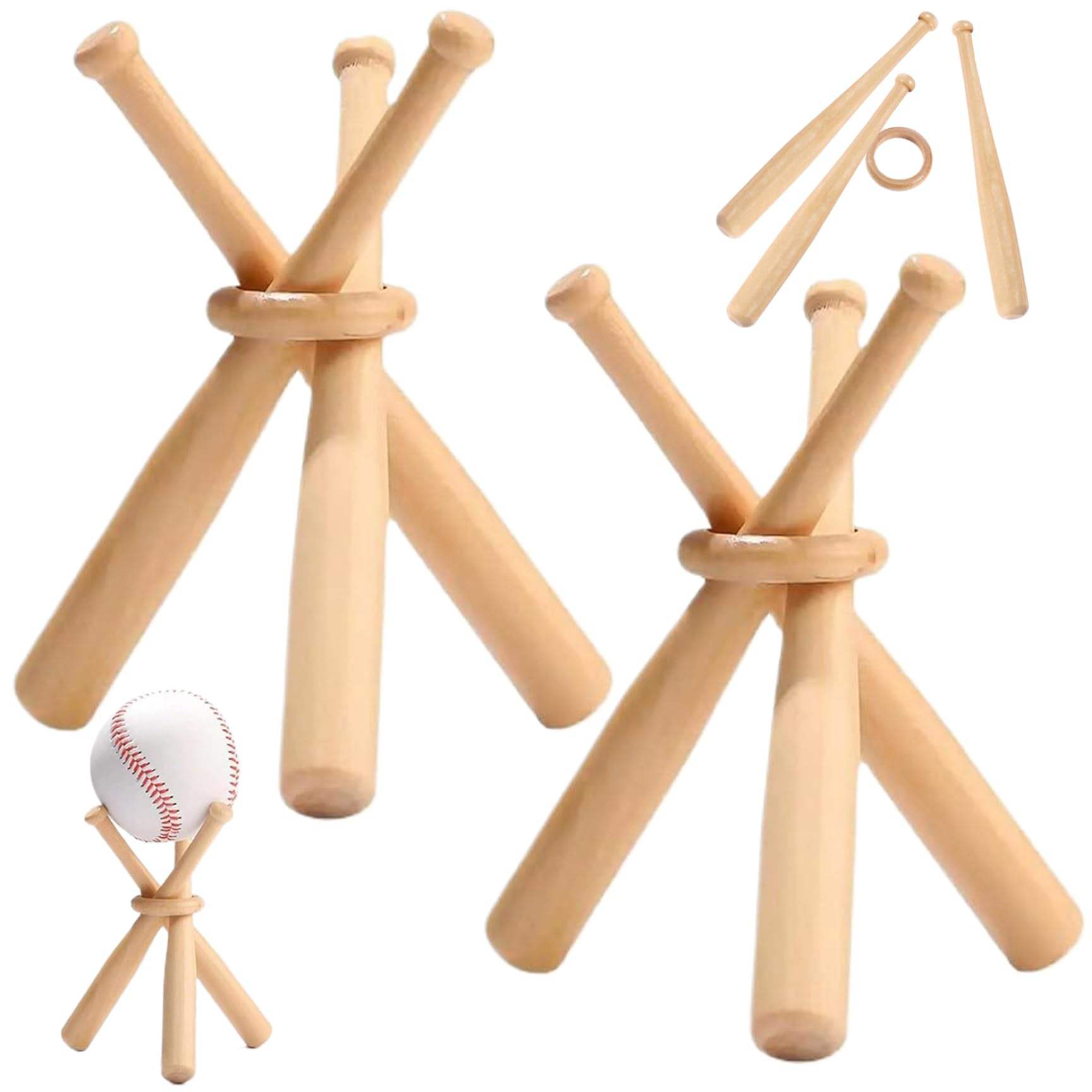 mini solid wood baseball bat set with custom logo for sports souvenirs and promotional gifts 4
