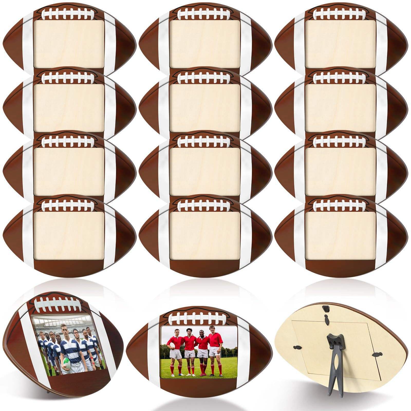 multi sport wooden photo frame for baseball football basketball coach memorial gift with signature area 2
