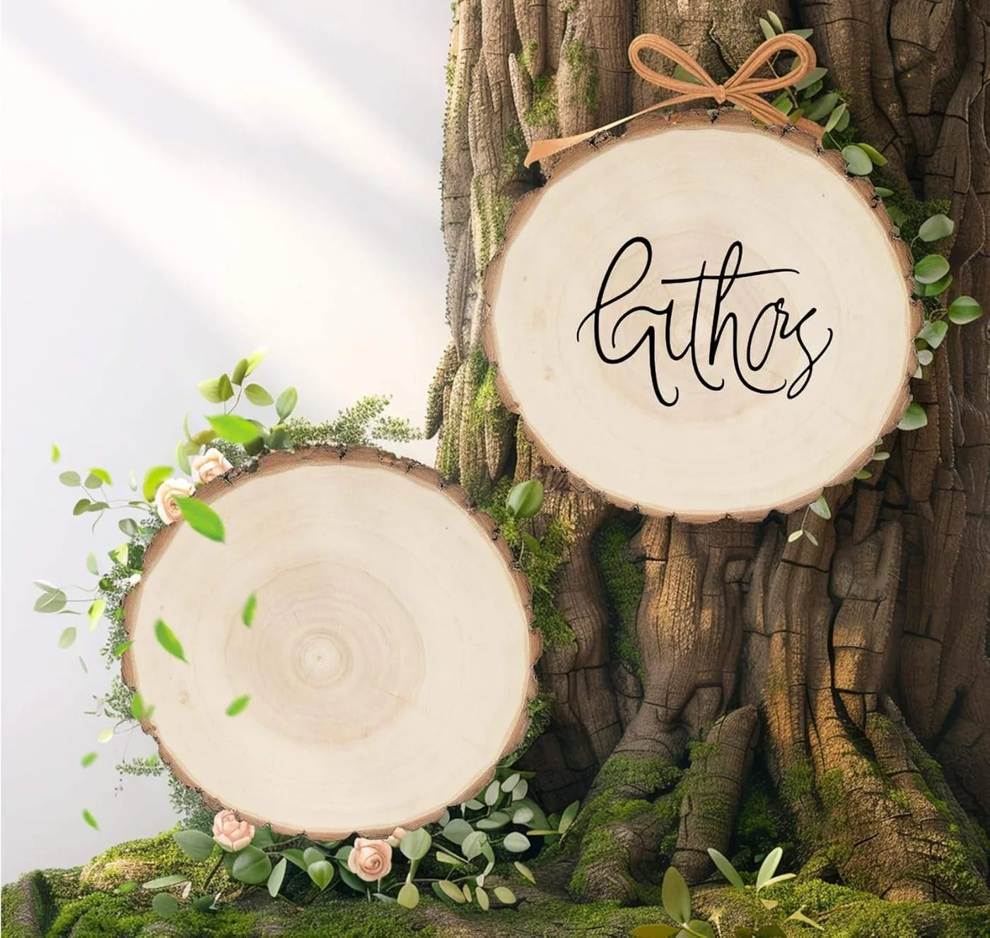 Unfinished DIY Natural Wood Slices for Wall Decor