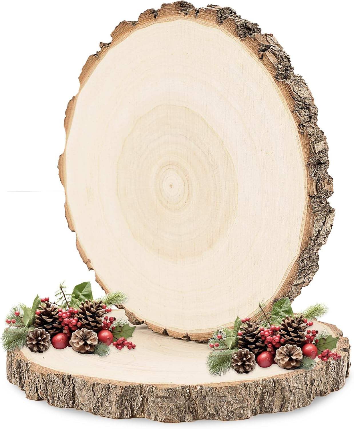 unfinished DIY natural polished wood slices for wall hanging decor crafts and event decorations 3