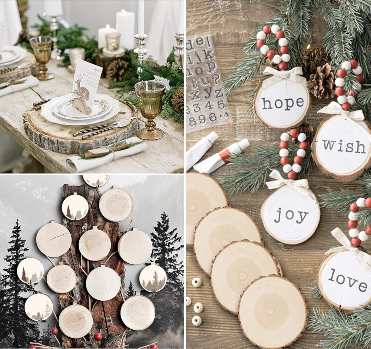 unfinished DIY natural polished wood slices for wall hanging decor crafts and event decorations 5