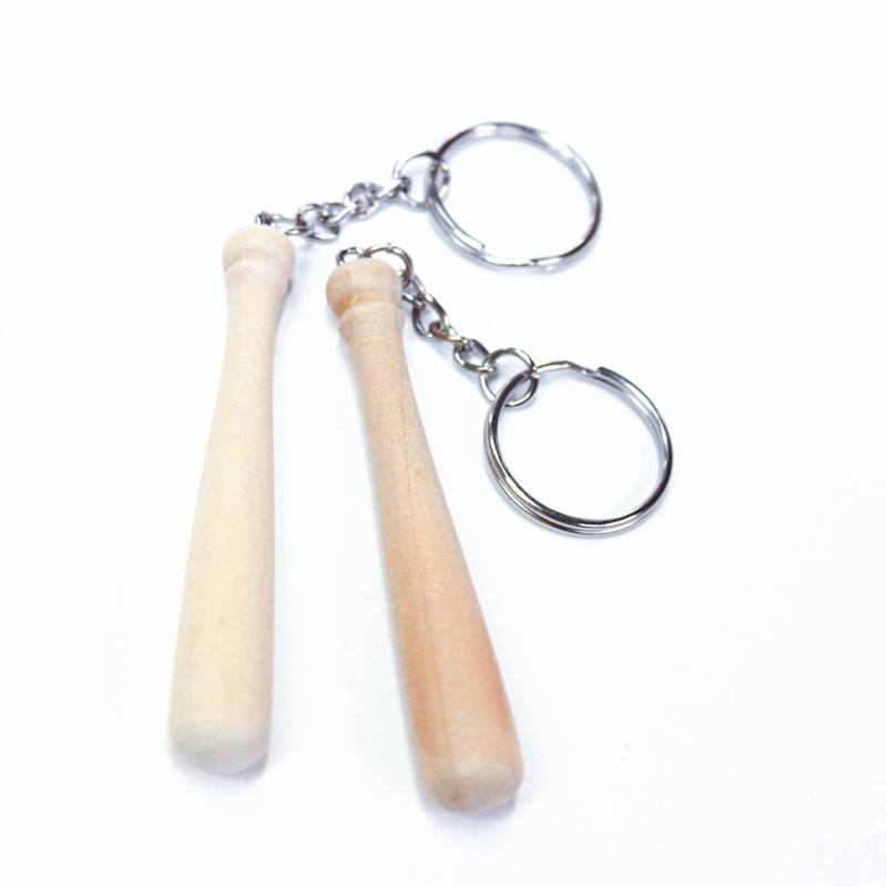 wooden baseball keychain with custom logo for team gifts sports events and fan merchandise 1