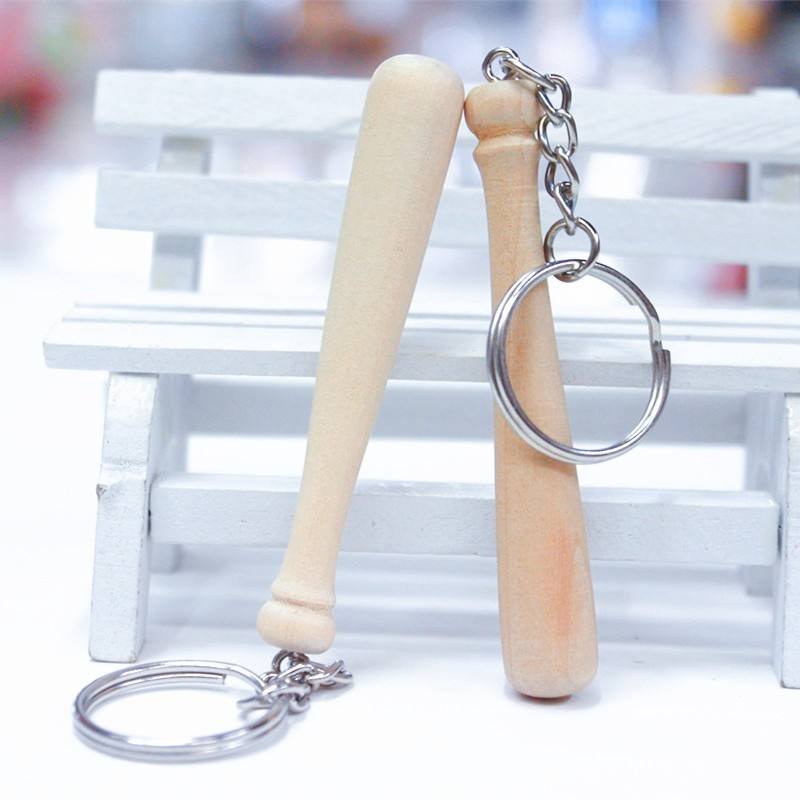 wooden baseball keychain with custom logo for team gifts sports events and fan merchandise 2