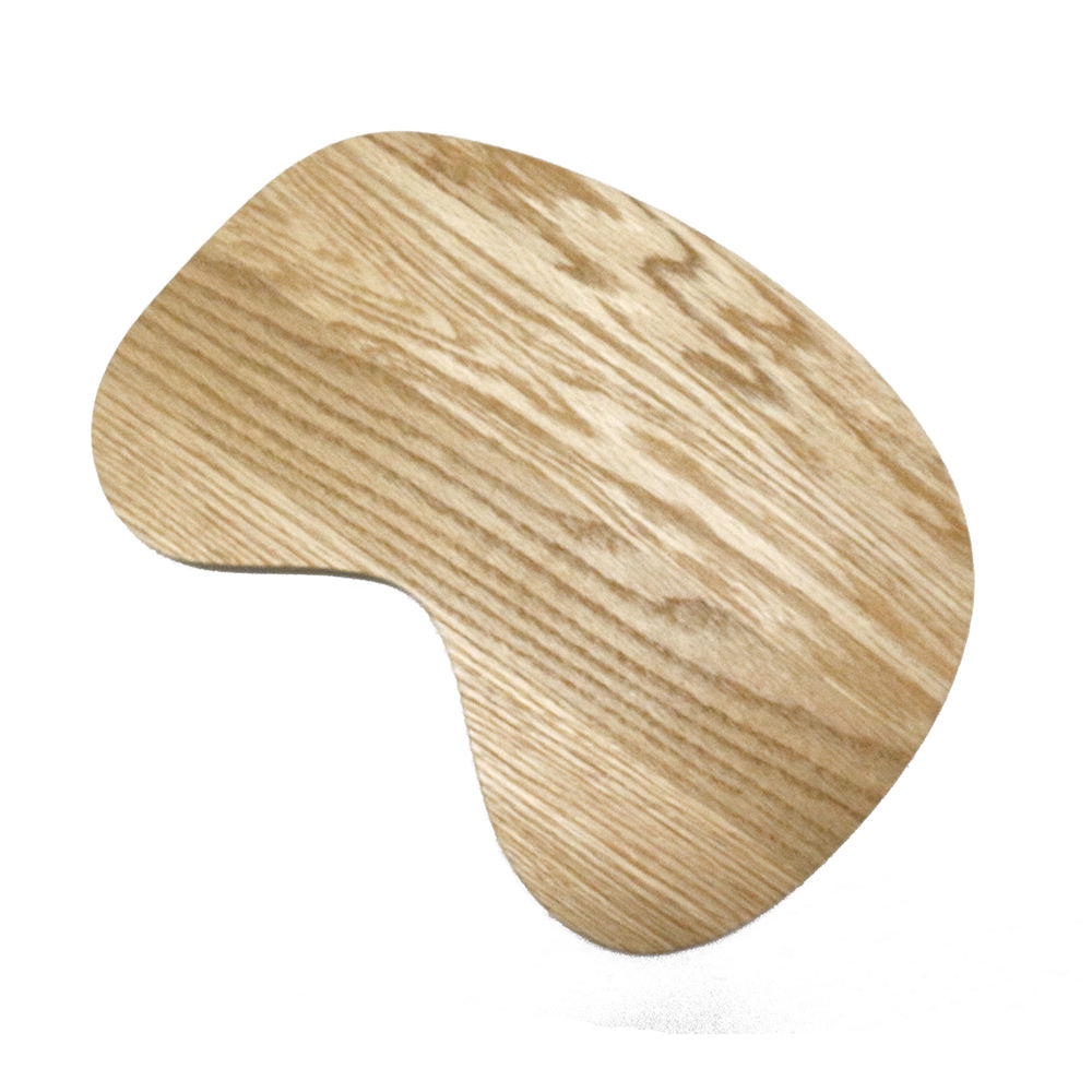 pebble shape solid white oak cutting board for fruit cheese deli and kitchen serving 3