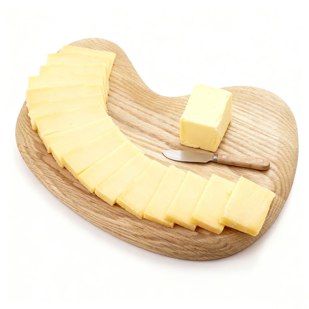 pebble shape solid white oak cutting board for fruit cheese deli and kitchen serving 4