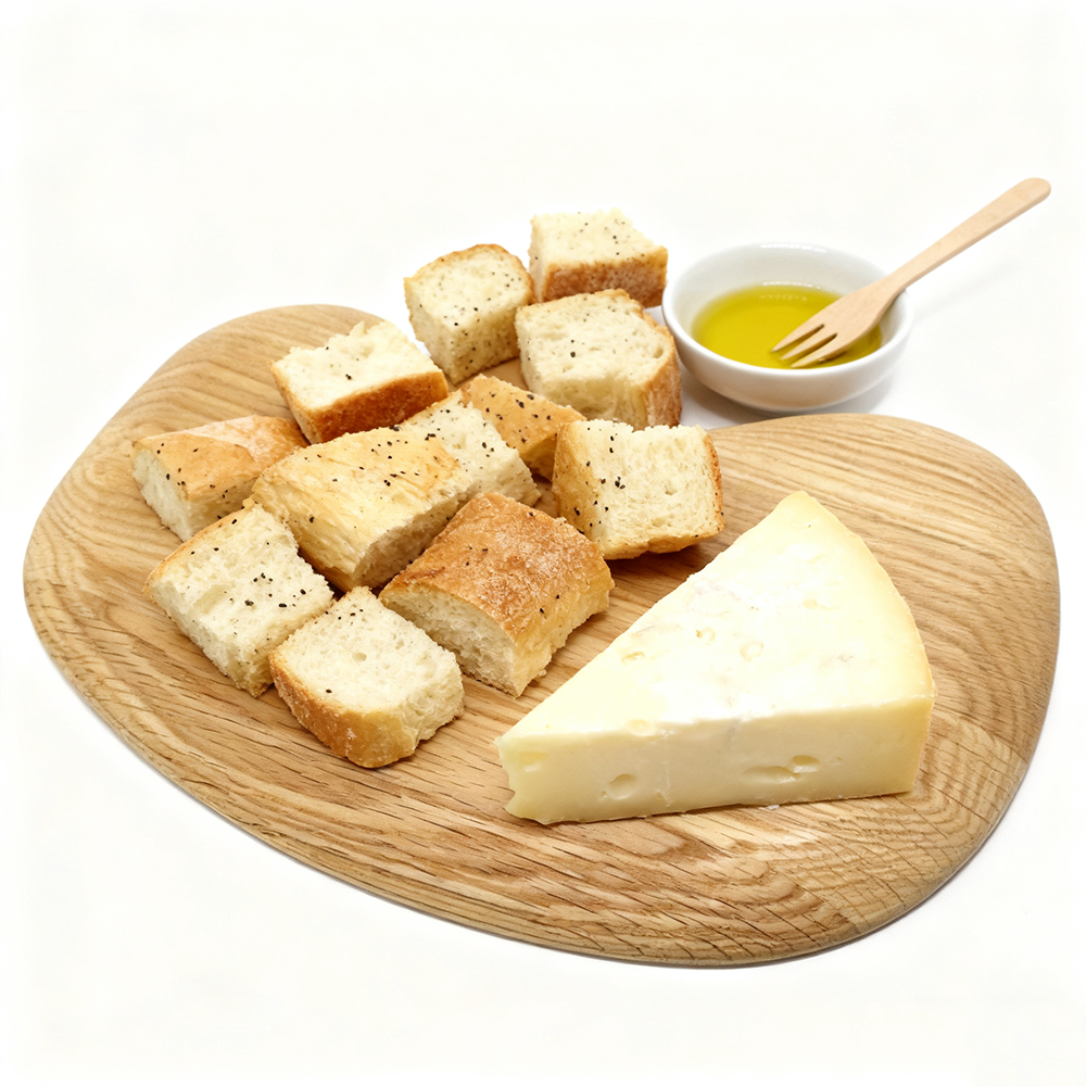 pebble shape solid white oak cutting board for fruit cheese deli and kitchen serving 5