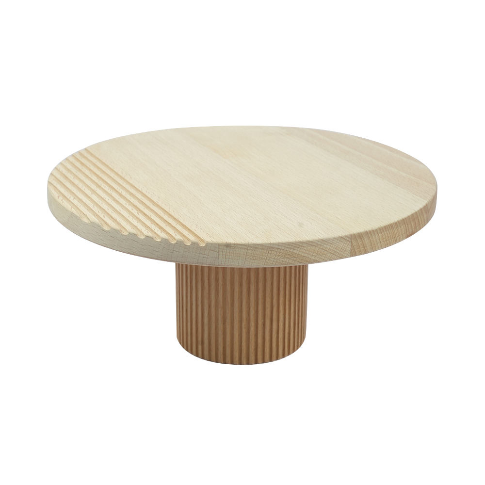 round beech wood food display stand for cupcakes cakes weddings restaurants and parties 2