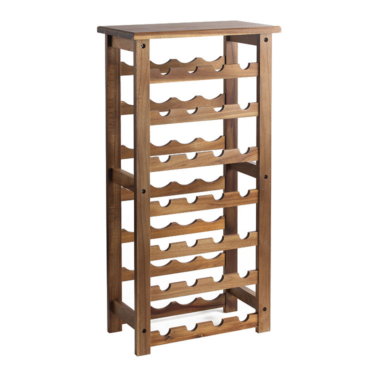 7 tier wooden floor wine rack for 28 bottles in kitchen pantry wine cellar and bar 1