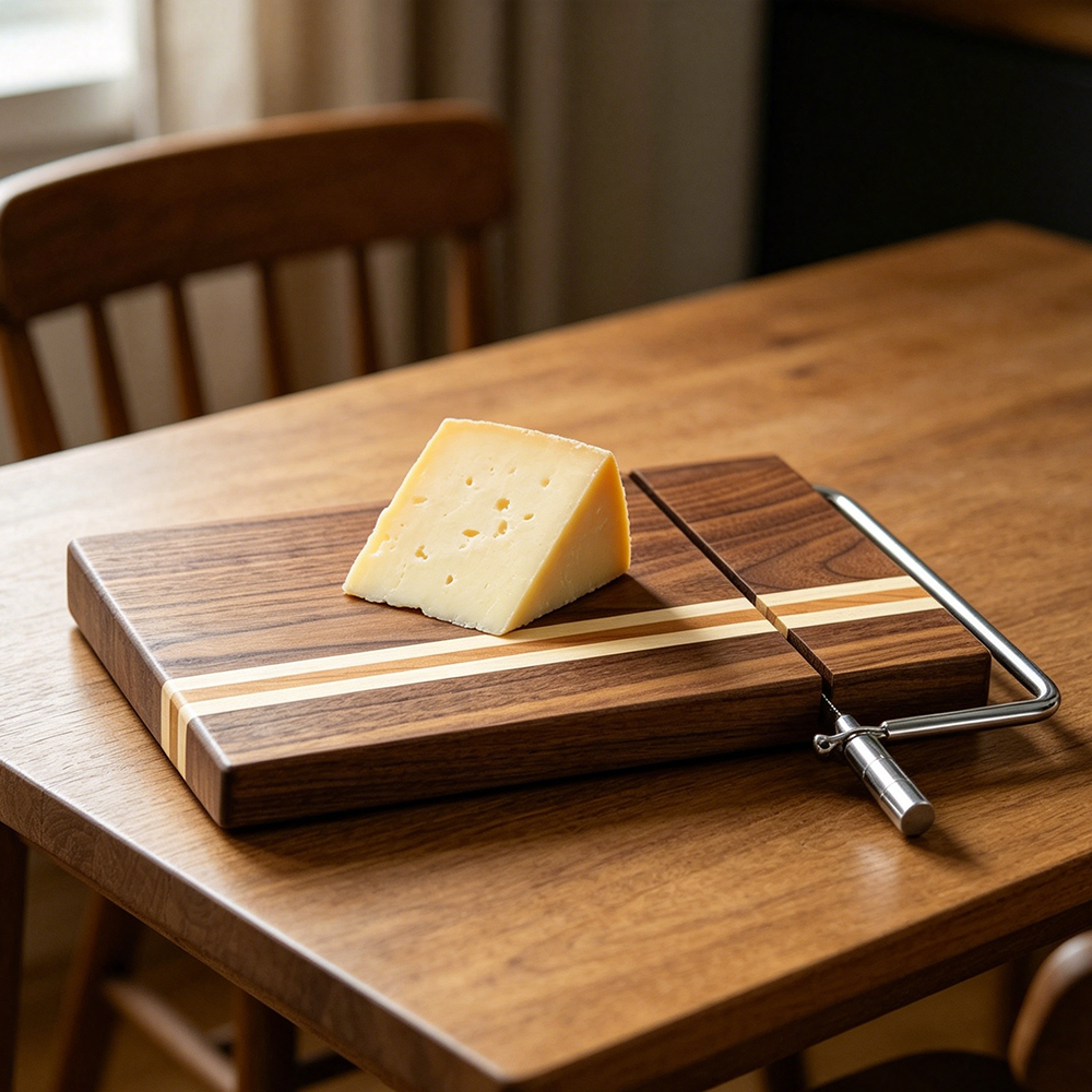 natural wood cutting board for kitchen prep chopping and serving 4