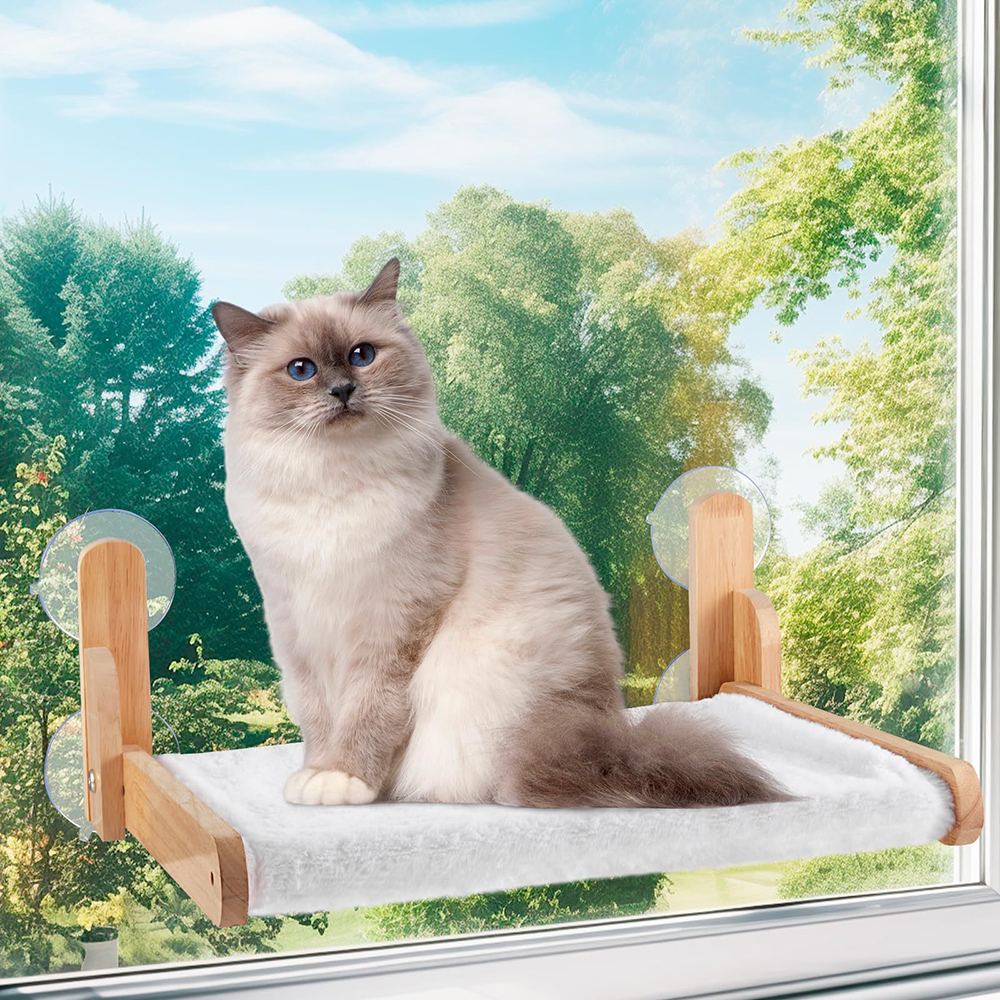 Window-Mounted Cat Perch with Scratching Post - 3