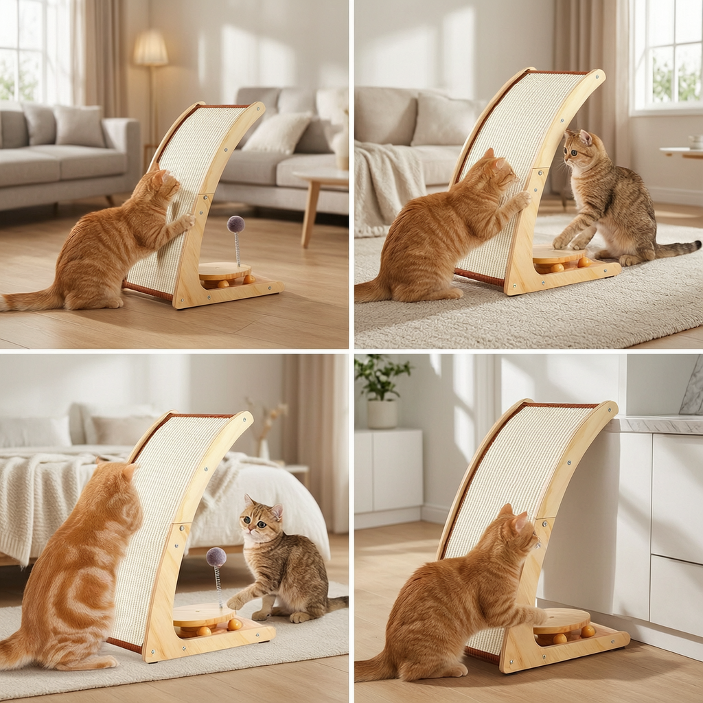 Cat Toy with Spring and Transparent Ball - 3