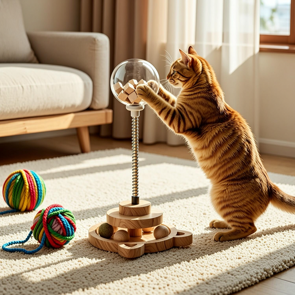 Cat Toy Set with Spring and Ball - 2