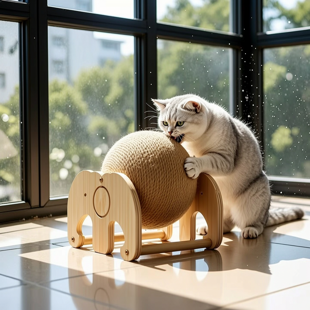 Wall-Mounted Pet Shelves with Bowls - 4