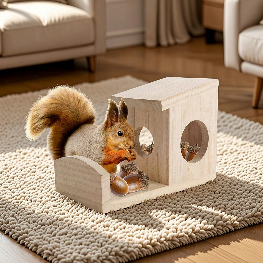 Wooden Squirrel Feeder - 2