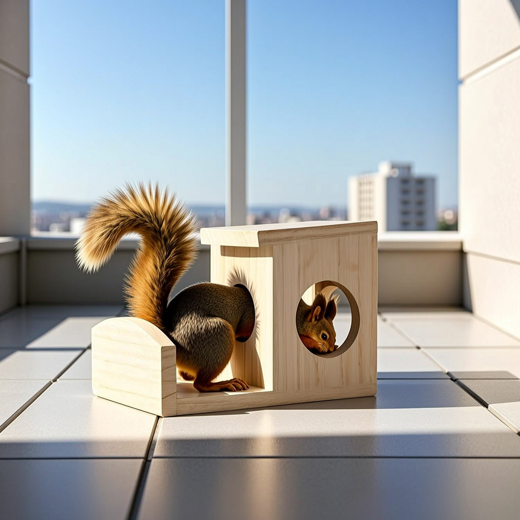 Wooden Squirrel Feeder - 4