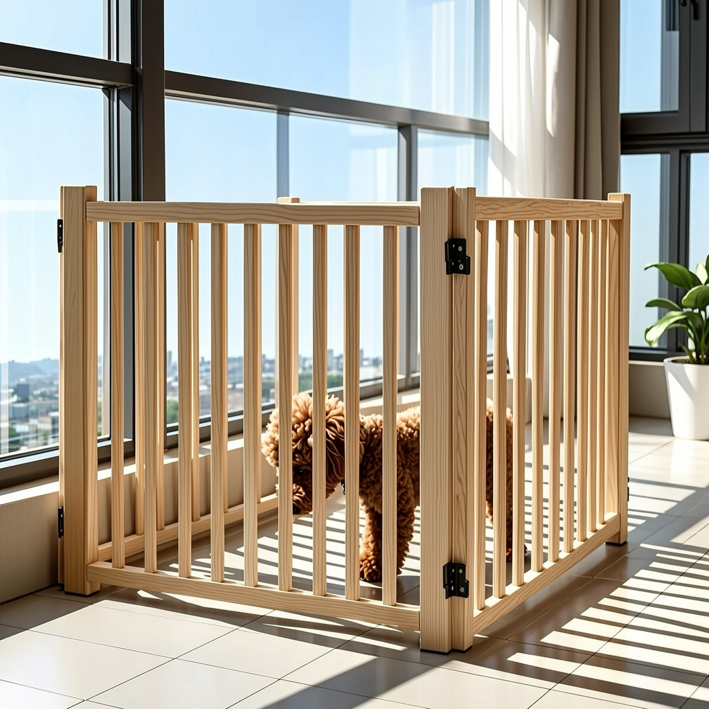 Wooden Pet Playpen - 4
