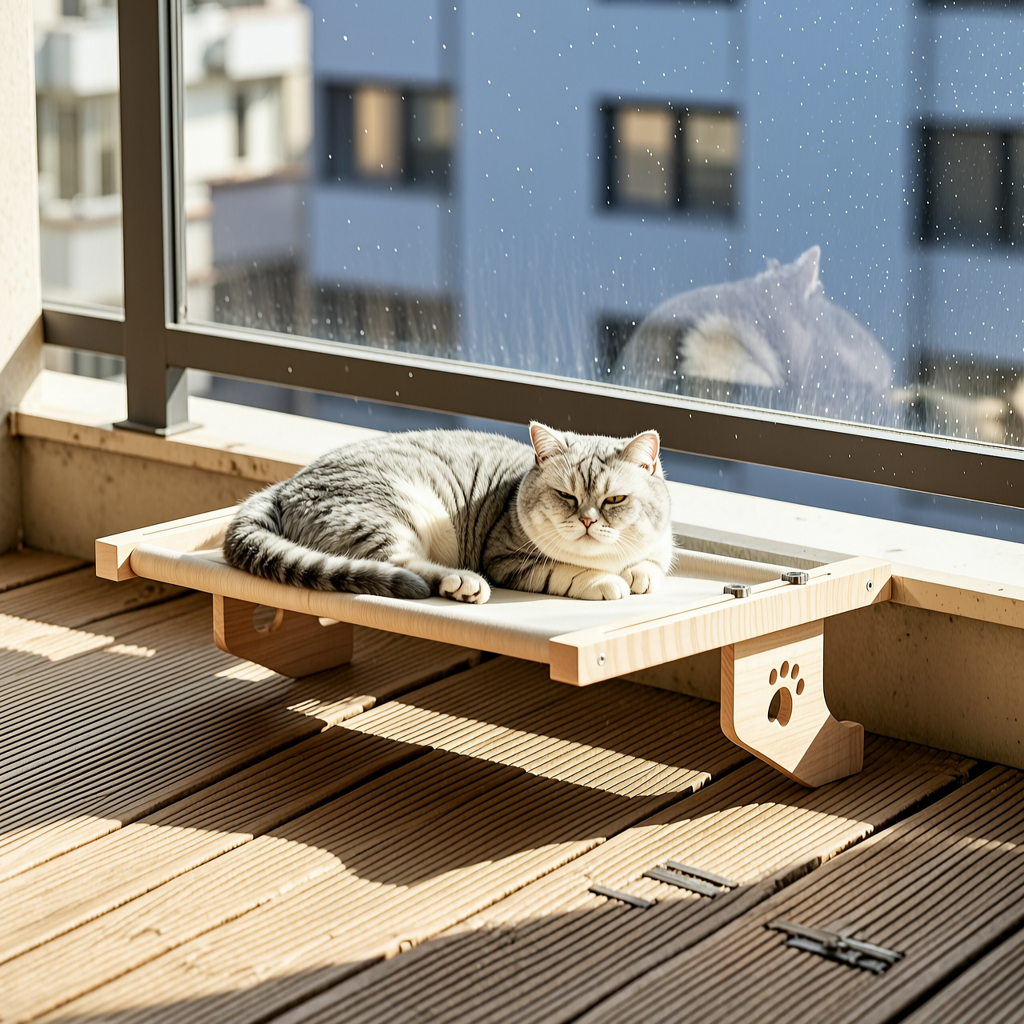 Couch-Mounted Cat Shelf - 4