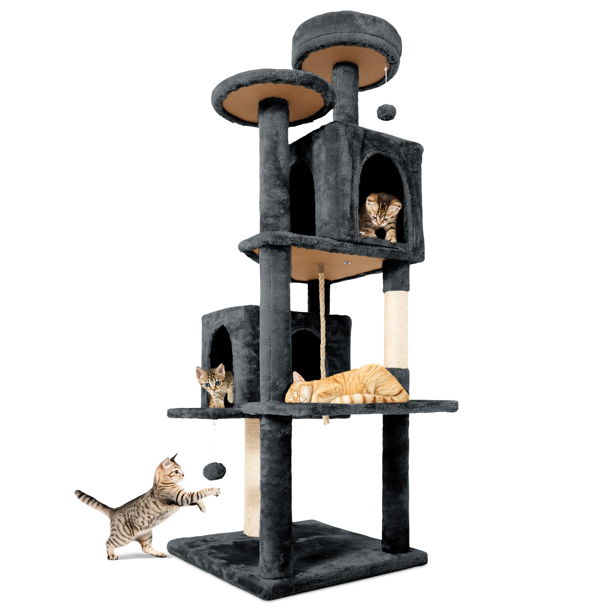 Luxury Cat Tree with Bowls - 2
