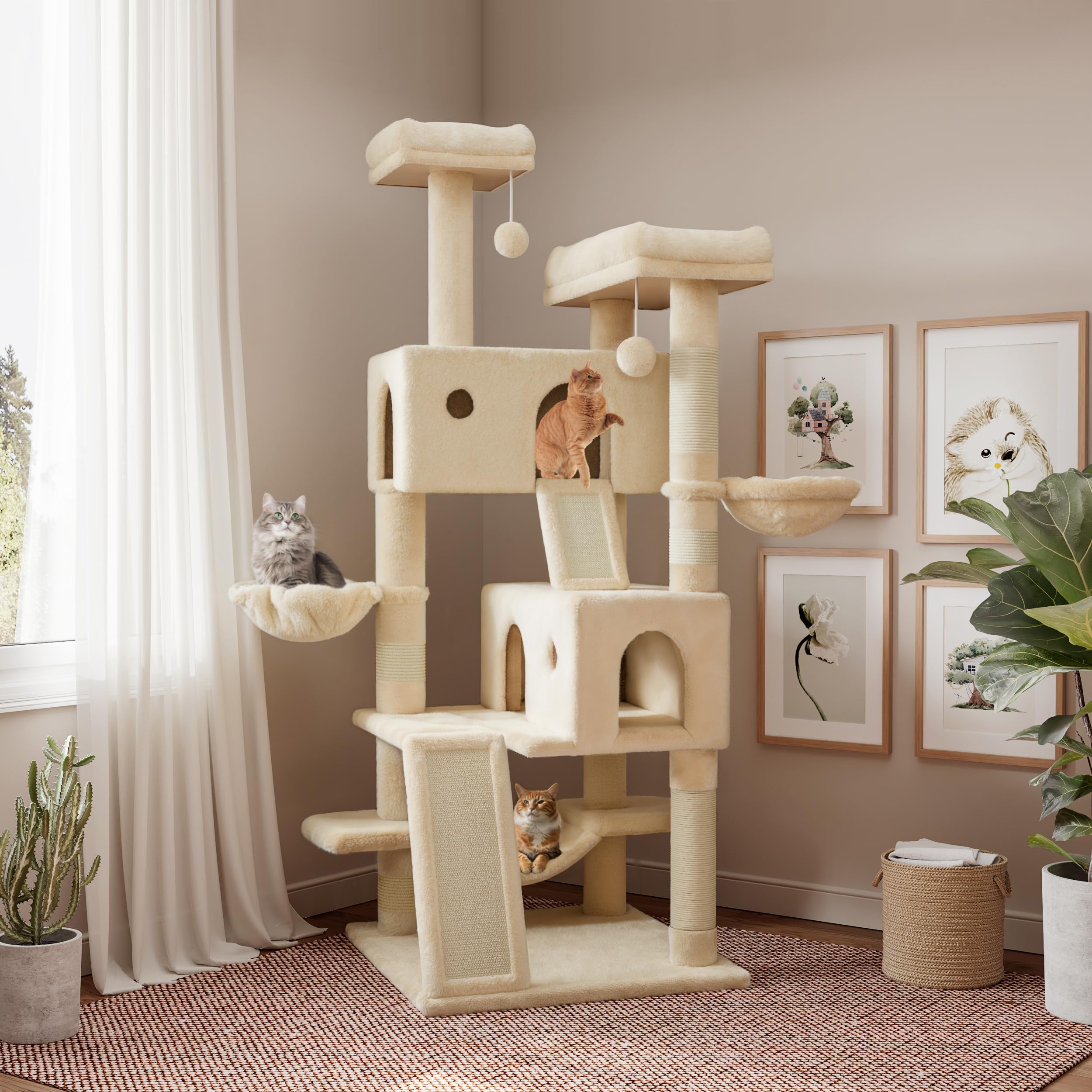 Cactus Cat Tree with Slide - 2