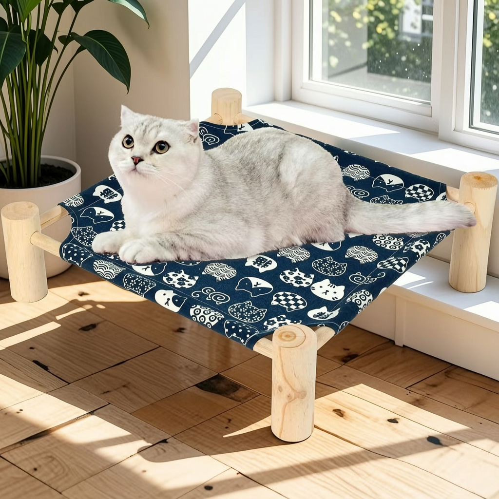 Window-Mounted Cat Bed with Gray Cushion - 3