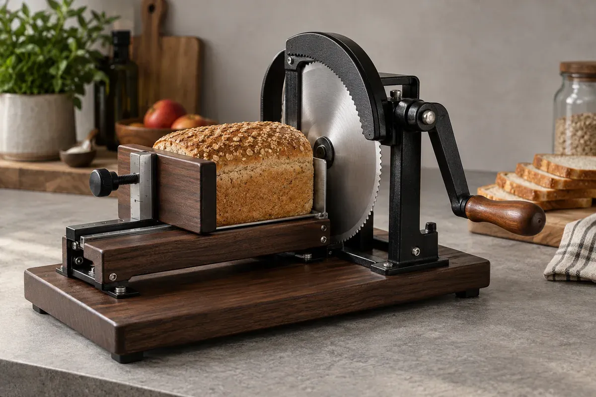 Wooden Bread Slicer With Hand Crank: How It Works